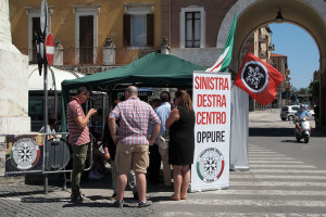 Il gazebo di Casa Pound a Spoleto