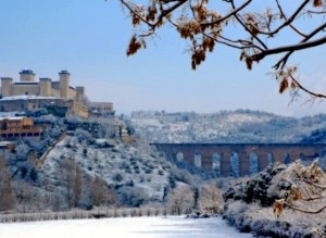 Spoleto con neve